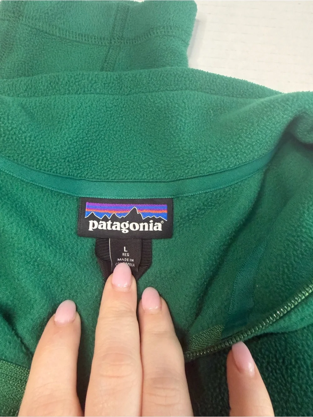 Vintage Patagonia Full Zip Fleece Pullover Men's Large Green
